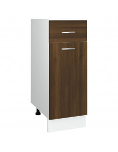 Mobile con Cassetto Rovere Marrone 30x46x81,5 Legno Multistrato 2