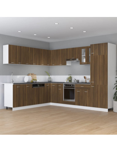 Mobile con Cassetto Rovere Marrone 30x46x81,5 Legno Multistrato