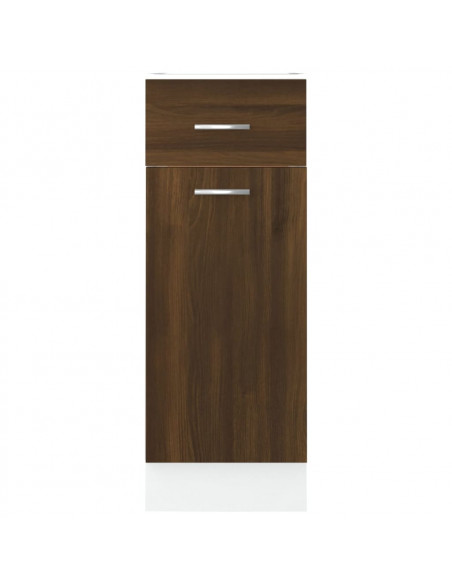 Mobile con Cassetto Rovere Marrone 30x46x81,5 Legno Multistrato