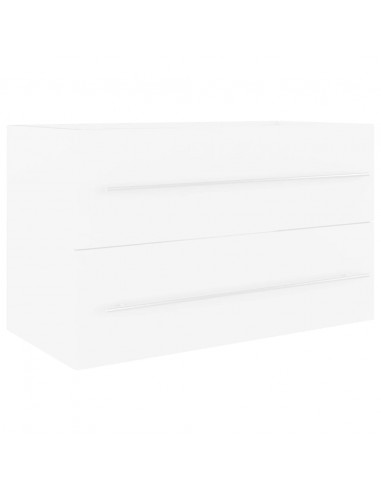 Mobile Lavabo Bianco 80x38,5x48 cm in Legno Multistrato