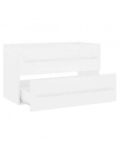 Mobile Lavabo Bianco 80x38,5x48 cm in Legno Multistrato