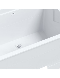 Vasca per Lavanderia Bianca 59x41x75 cm in Resina