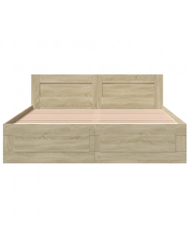 Giroletto Testiera Rovere Sonoma 160x200 cm Legno Multistrato