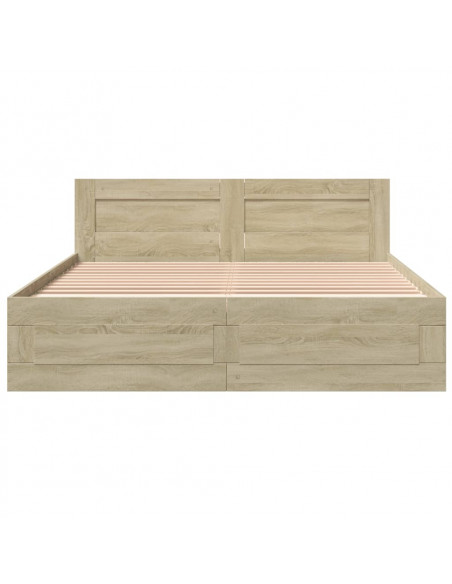 Giroletto Testiera Rovere Sonoma 160x200 cm Legno Multistrato