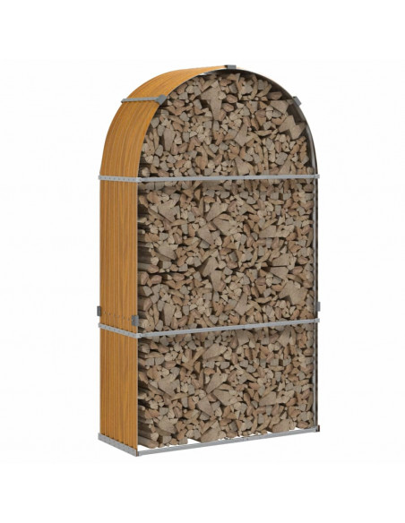 Portaceppi Marrone Chiaro 120x45x210 cm in Acciaio Zincato