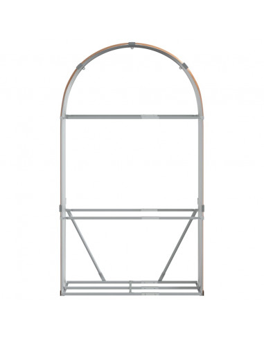 Portaceppi Marrone Chiaro 120x45x210 cm in Acciaio Zincato