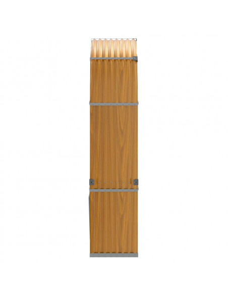 Portaceppi Marrone Chiaro 120x45x210 cm in Acciaio Zincato