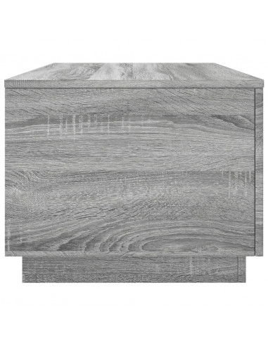 Tavolino da Soggiorno con Luci LED Grigio Sonoma 90x50x40 cm