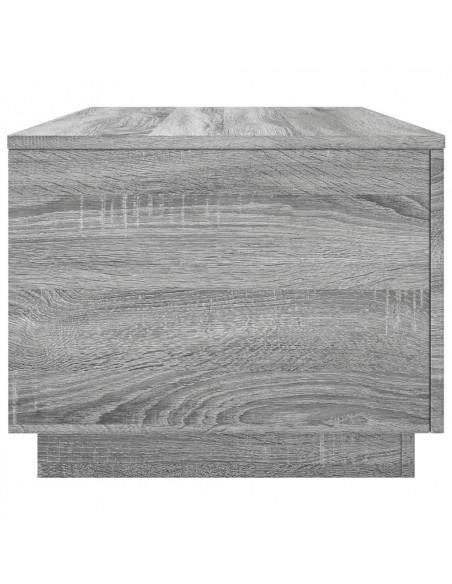Tavolino da Soggiorno con Luci LED Grigio Sonoma 90x50x40 cm