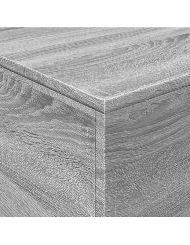 Tavolino da Soggiorno con Luci LED Grigio Sonoma 90x50x40 cm