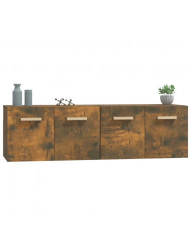 Mobili Parete 2 pz Rovere Fumo 60x36,5x35 cm Legno Multistrato