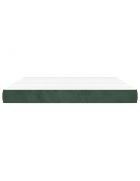 Materasso a Molle Verde Scuro 160x200x20 cm in Velluto