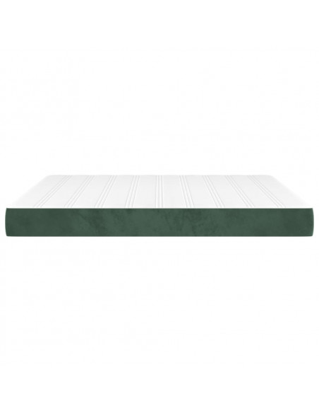 Materasso a Molle Verde Scuro 160x200x20 cm in Velluto