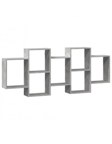 Scaffale a Muro Grigio Cemento 159x18x65 cm in Truciolato