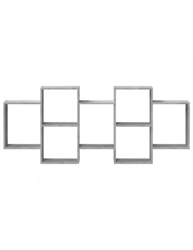 Scaffale a Muro Grigio Cemento 159x18x65 cm in Truciolato