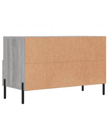 Mobile Porta TV Grigio Sonoma 80x36x50 cm in Legno Multistrato