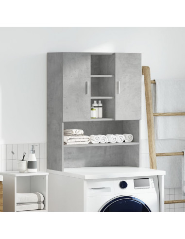 Mobile per Lavatrice Grigio Cemento 70,5x25,5x90 cm