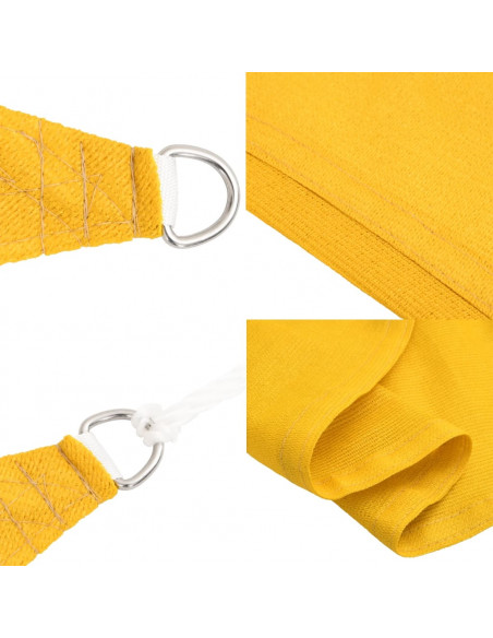 Vela Parasole 160 g/m² Quadrata Giallo 4x4 m in HDPE