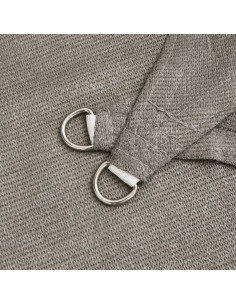 Vela Parasole 160 g/m² Quadrata Grigio Chiaro 3x3 m in HDPE