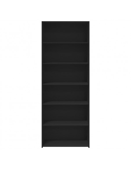 Credenza Nera 70x41x185 cm in Legno Multistrato