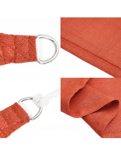 Vela Parasole 160 g/m² Rettangolare Terracotta 3,5x4,5 m HDPE