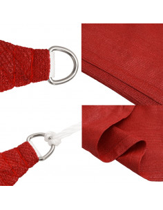 Vela Parasole 160 g/m² Rossa 3x3 m in HDPE