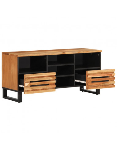 Mobile Porta TV 100x34x46 cm in Legno Massello di Acacia