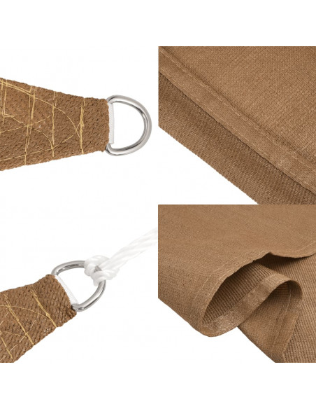 Vela Parasole 160 g/m² Tortora 4,5x4,5 m in HDPE