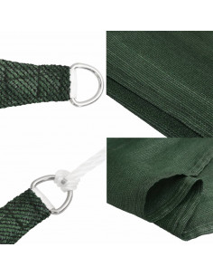 Vela Parasole 160 g/m² Verde Scuro 2,5x3 m in HDPE