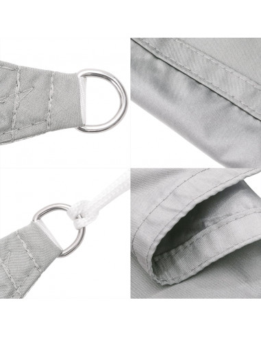 Vela Parasole Grigio Chiaro 4,5x2 m 100% Poliestere Oxford