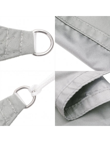 Vela Parasole Grigio Chiaro 4x2 m 100% Poliestere Oxford