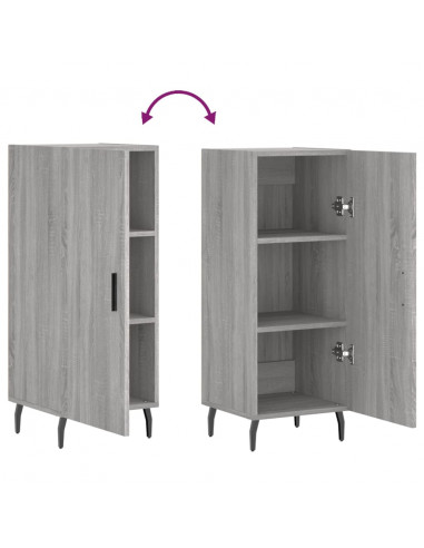 Credenza Grigio Sonoma 34,5x34x90 cm in Legno Multistrato