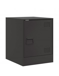 Comodini 2 pz Neri 34,5x39x44 cm in Acciaio 2