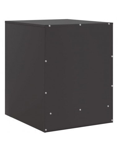 Comodini 2 pz Neri 34,5x39x44 cm in Acciaio