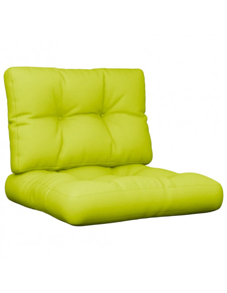 Cuscini per Divani in Pallet 2 pz Verde Intenso in Tessuto