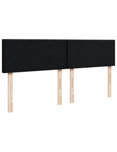 Giroletto a Molle con Materasso Nero 160x200 cm in Tessuto 2