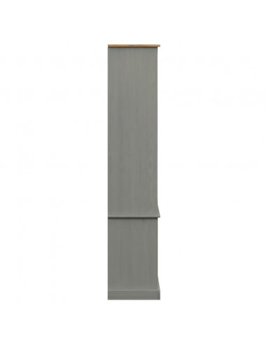 Vetrina VIGO 85x35x170 cm in Legno Massello di Pino Grigio