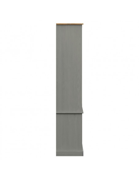 Vetrina VIGO 85x35x170 cm in Legno Massello di Pino Grigio