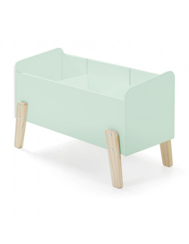 Vipack Cesta Portagiochi per Bambini Kiddy in Legno Verde