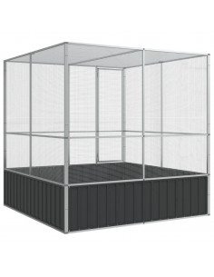 Voliera Argento 211x207x212 cm in Acciaio