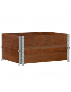 Fioriera da Giardino Marrone 80x60 cm Legno Massello di Pino 2