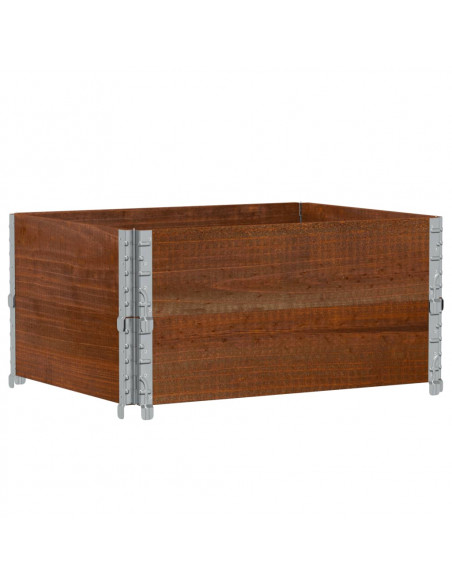 Fioriera da Giardino Marrone 80x60 cm Legno Massello di Pino