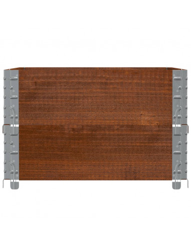 Fioriera da Giardino Marrone 80x60 cm Legno Massello di Pino