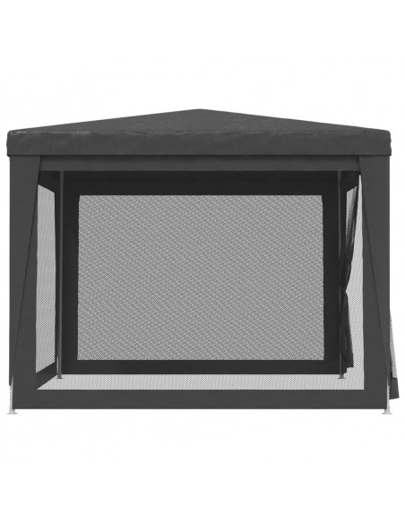 Tenda per Feste con 4 Pareti in Rete Antracite 3x3 m in HDPE