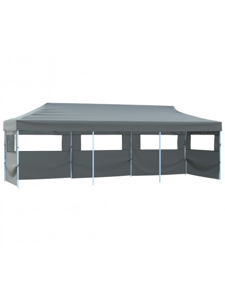 Tenda Pieghevole Pop-Up con 5 Pareti Laterali 3x9 m Antracite