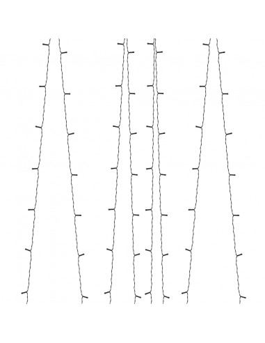 Luci Solari Fatate 5 pz 5x200 LED Blu Interni Esterni