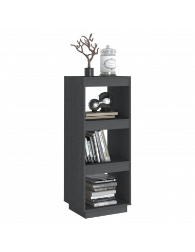 Libreria/Divisorio Grigio 40x35x103cm in Legno Massello di Pino