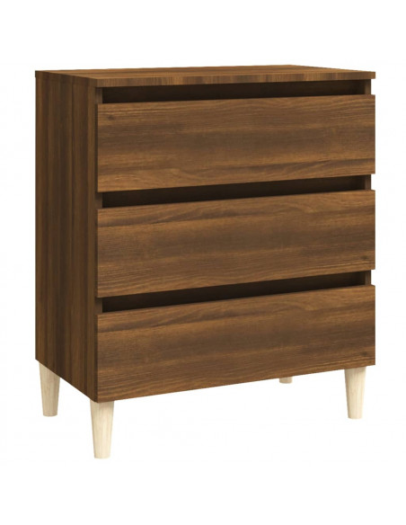 Credenza Rovere Marrone 60x35x69 cm in Legno Multistrato
