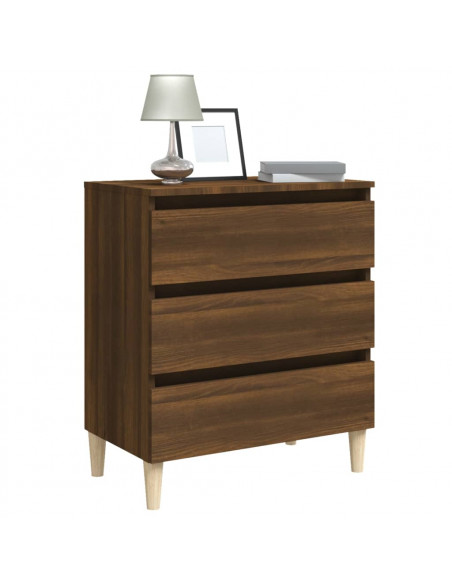 Credenza Rovere Marrone 60x35x69 cm in Legno Multistrato
