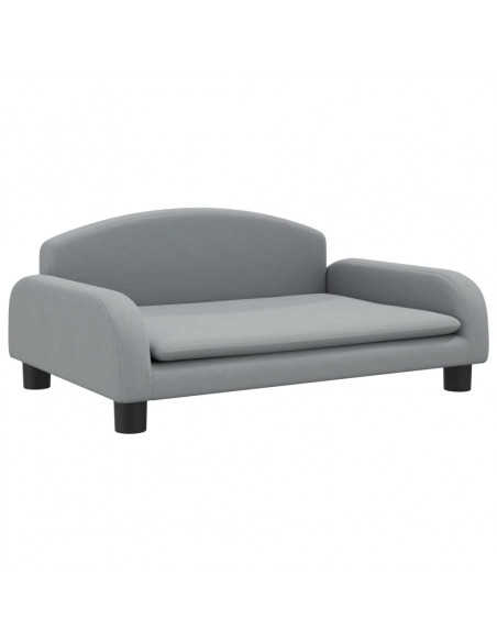 Lettino per Cani Grigio Chiaro 70x45x30 cm in Tessuto